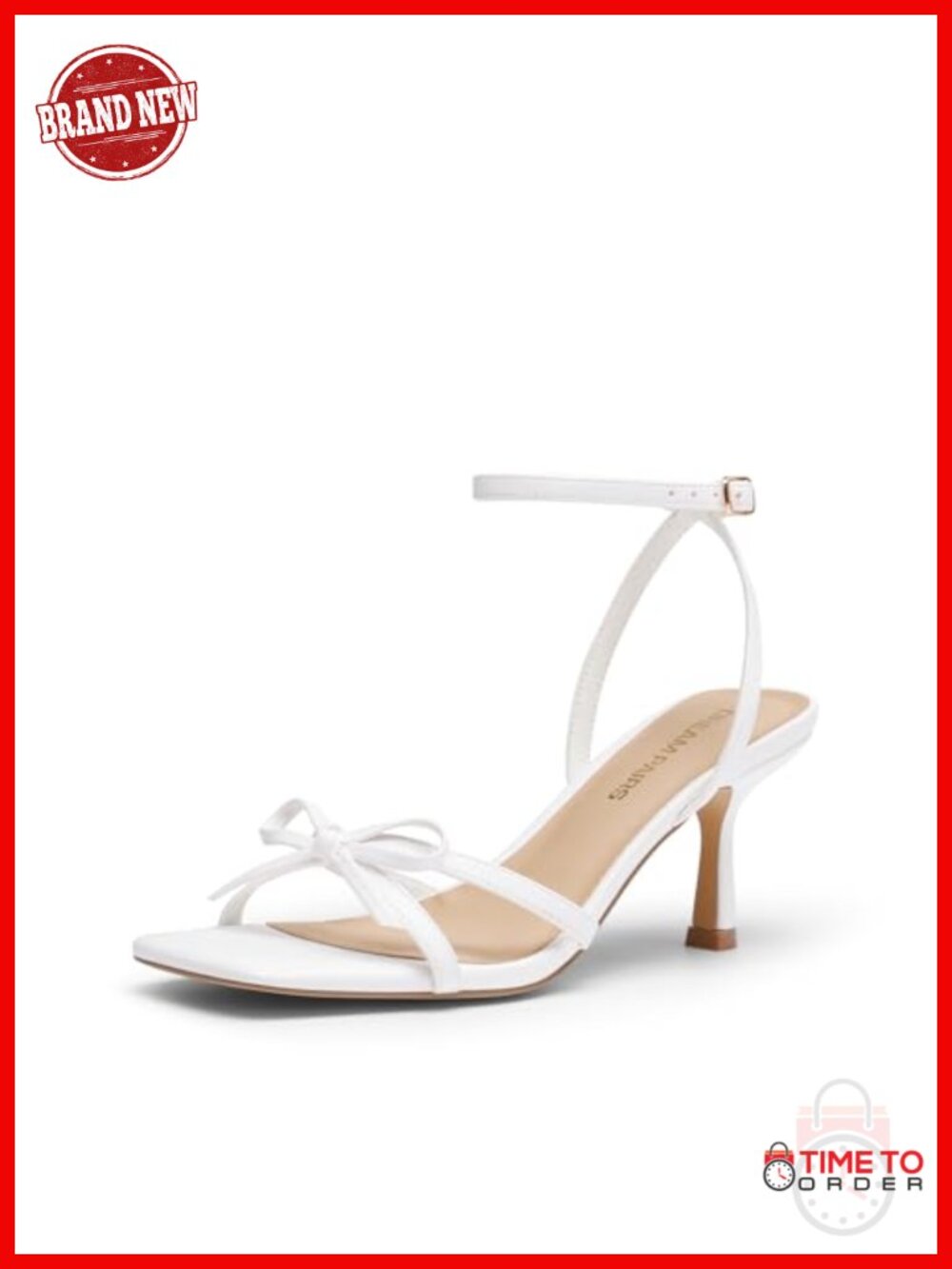 Elegant Bow Strappy Kitten Heel Sandals